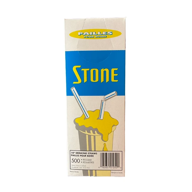 Stone-10" Regular Straws-White-500CT