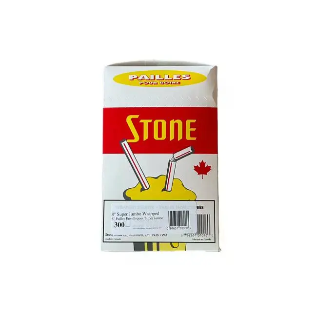 Stone-8" Supper Jumbo Straws-Wraped- 6X300 CT/CS