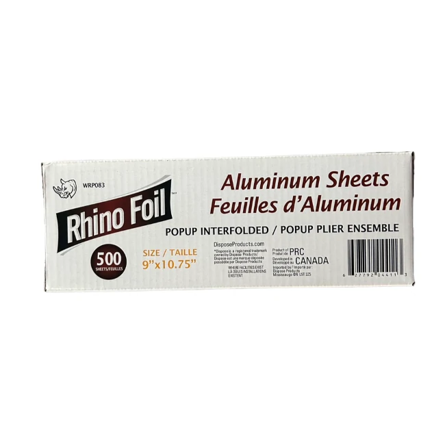 Rhino Aluminum Foil Pop-Up Sheets - 9" - 500CT