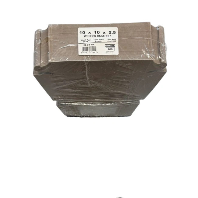 Window Cake Box - 10"X10"X2.5"[EB-CB-376] - 200CT
