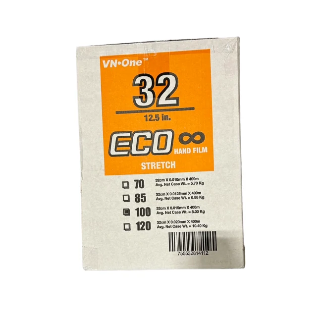 ECO-12100 Hand Stretch Film 12.5"X400m - 4ROLLS/CS