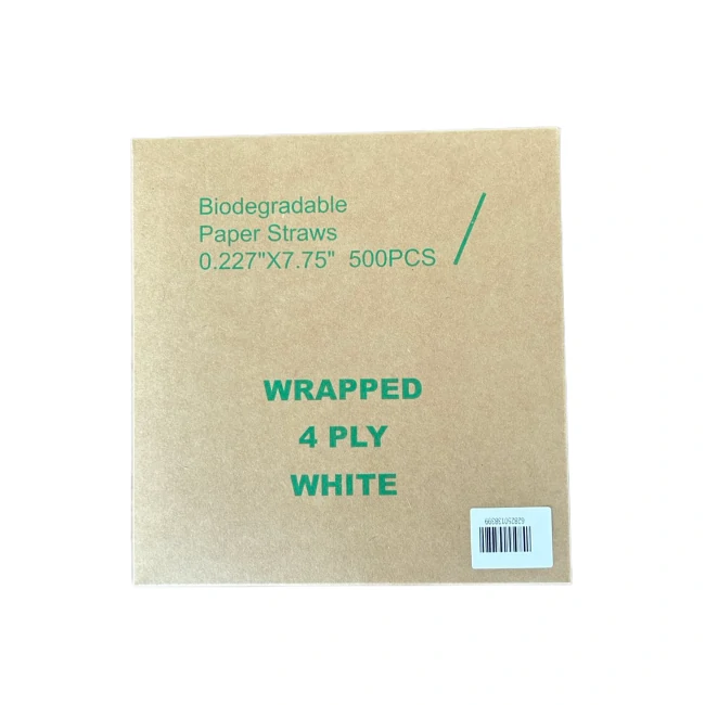 Paper Straw Wrapped - 0.4X8.5 - 250 CT/CS
