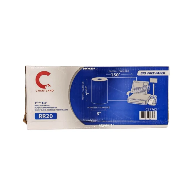 Chartland - RR20 - 1 7/16"ⅹ3" - Bond Paper - 100ct/CS
