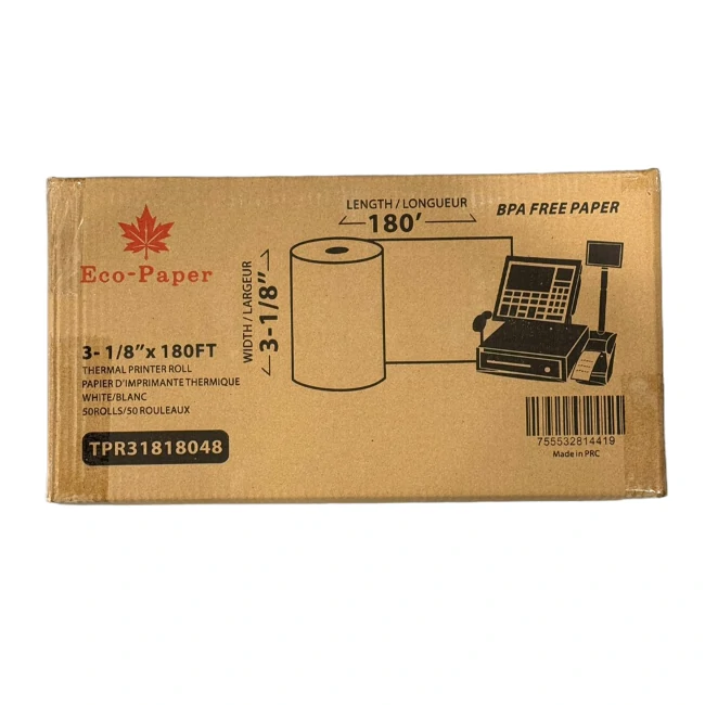 Nic - RR90-3 1/8"ⅹ180' Paper Rolls-Thermal - 50 ct