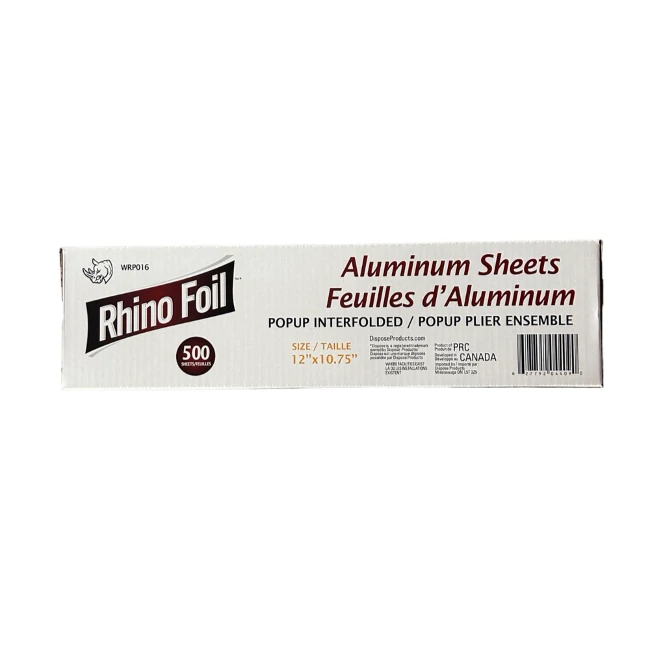 Rhino Aluminum Foil Pop-Up Sheets - 12" - 500CT