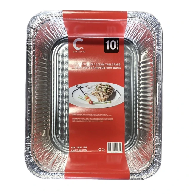 Chartland - Foil Half Size Deep - Aluminium Steam Pan - Little Packing - 10X10 ct/CS