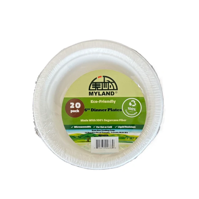 MYLAND-6" Bagasse Plate -20CT