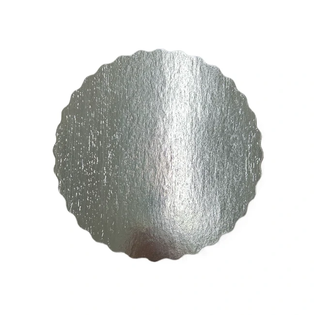 Enjay - 12" Round Silver Scallop Edge 0.7 150 CT/CS