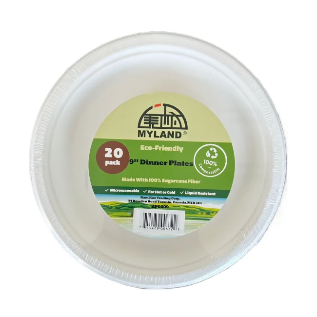 MYLAND - 9" Bagasse Plate - 20CT