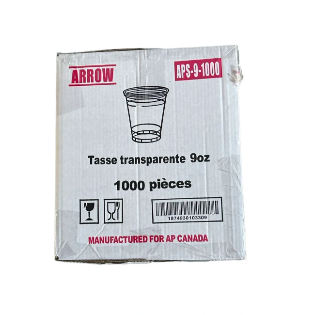 Arrow - Drinking Cups 9oz Clear - 20X50 CT/CS
