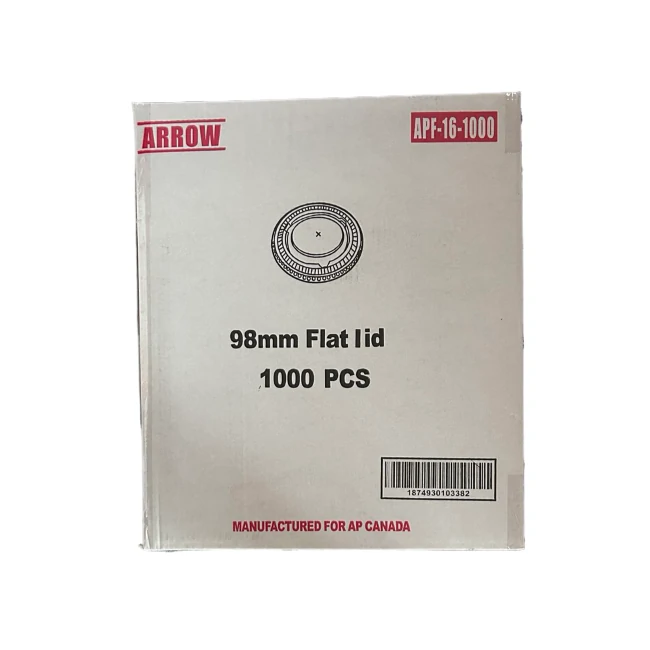 Arrow-Clear Flat Lids For 16/20/24 Drinking Cups-20X50 CT/CS