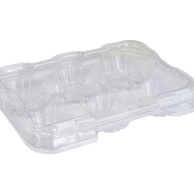 VEL - 4 Large Tarts Container (042) - 9.85" X 7.3" X 1.675" - 400 CT/CS