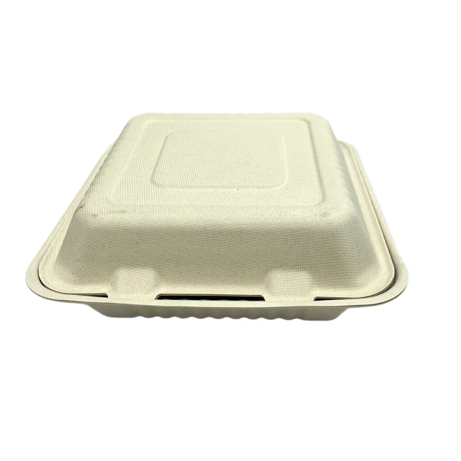 Chartland - 8X8 Bagasse Brown Clamshell Container - 200ct/CS
