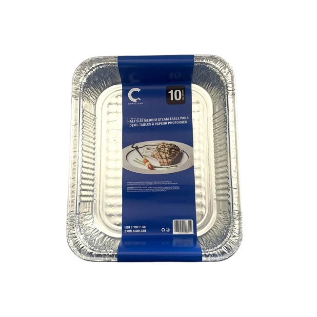 Chartland - Foil Half Size Medium - Aluminium Steam Pan - Little Packing - 10X10 ct/CS