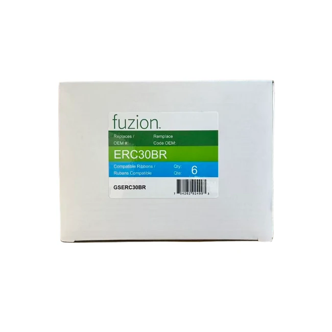 Fuzion -Compatible Ribbon For Epson ERC 30/34/38 Black/Red - 6 CT.CS